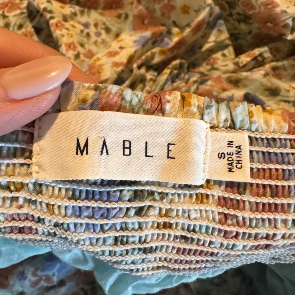 Floral Square Neck Dress - image 3